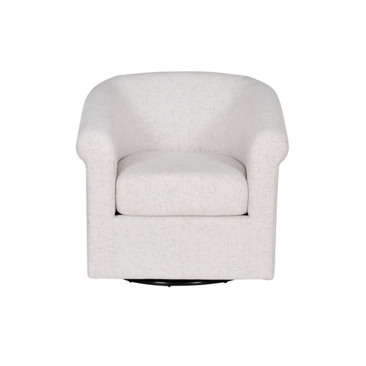 Carmorn Upholstered 360-Swivel Barrel Armchair